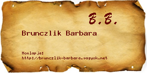 Brunczlik Barbara névjegykártya